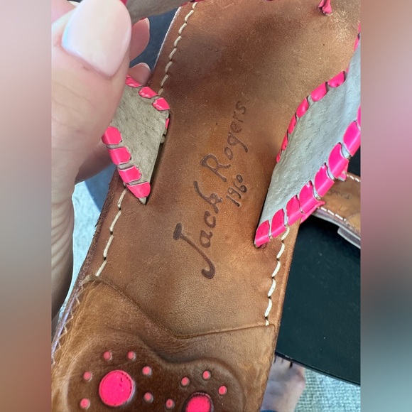 Pink and Tan Jack Rogers Sandals - Picture 2 of 4